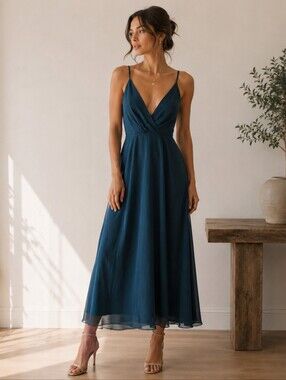 bridesmaid dresses newbury street Emily Luxe Satin Bridesmaids Dress Themed_Fashion this dress ensures a Color:Blue color as picture Elie Tahari Women Sheath
